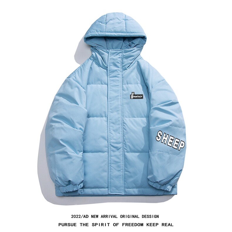 白鸭绒白底22冬季时尚印花宽松百搭保暖连帽羽绒服YR1301P225K258,男装羽绒服,电商A247-1