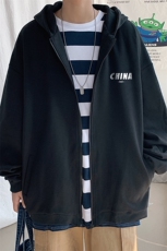 KS21248-P38加绒-P43连帽开衫卫衣男运动外套大码班服，男装卫衣，电商A040