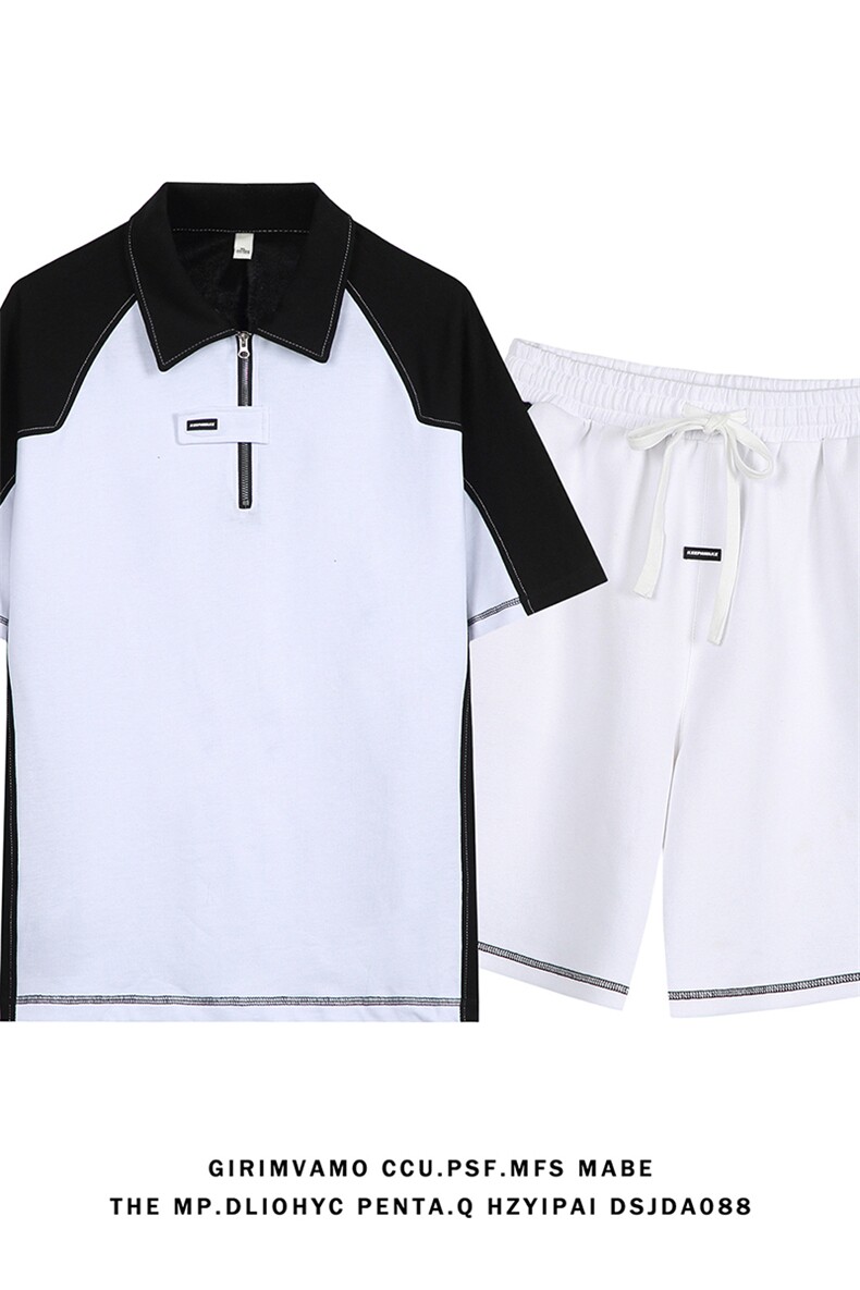 白底超电商A188-DP1801DK1301-TP80上衣50棉休闲套装控135,男装休闲套装,电商A188
