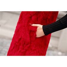 中长款连帽韩版百搭时尚气质休闲优雅甜美修身皮草无袖2020年冬季，女装皮草，央宝儿