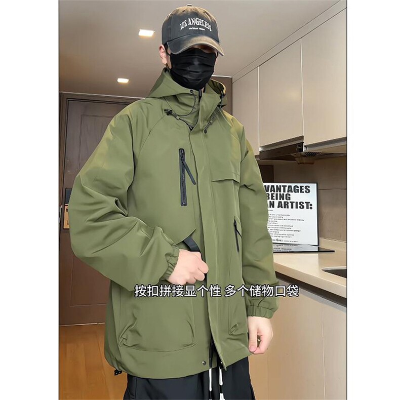 现货5W件冬季三防美式boxy解构连帽雪山冲锋衣棉衣男女棉服厚外套图片