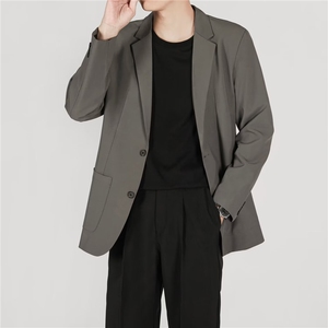 轻熟风高级西装外套男春秋季商务休闲韩版潮流小西服 TK74图片