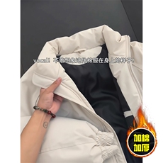 现货美式高街休闲棉衣夹克三防立领纯色户外工装加厚棉服外套，男装夹克，电商A486