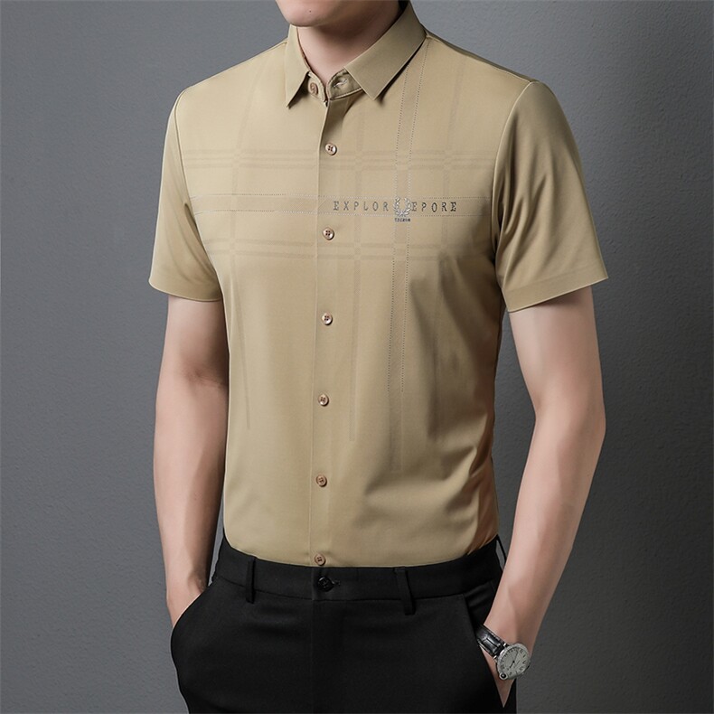 F3106男式2023年夏季新款衬衫男短袖休闲衬衣P68图片