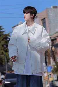 2026港风大码M-5XL夹克男情侣百搭外套男聚酯纤维JK8742P75控图片