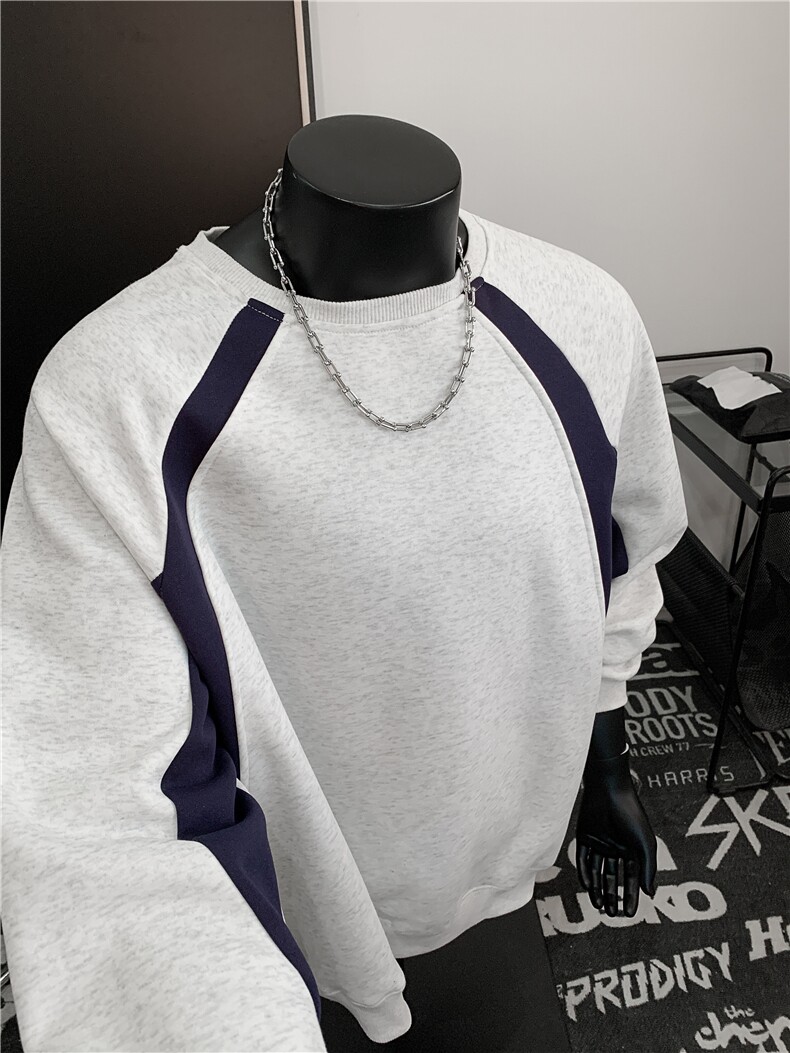 美式复古卫衣男春秋季青少年痞帅情侣痞帅炸街hiphop圆领长袖上衣,男装卫衣,星座809A(原222-1)