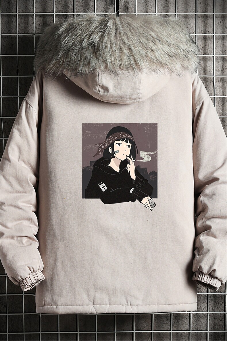 MM48122-P130冬季大毛领衣男士大码加厚袄男服网格挂拍,男装棉衣,电商A040A