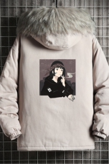 MM48122-P130冬季大毛领衣男士大码加厚袄男服网格挂拍，男装棉衣，电商A040A