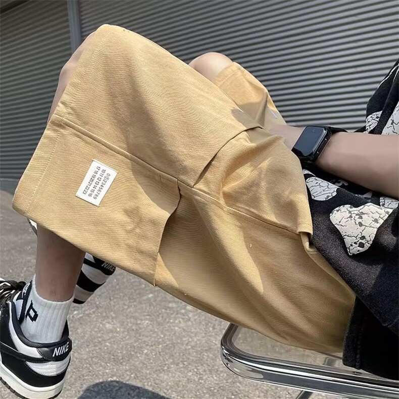 工装短裤男夏季薄款宽松直筒五分裤潮牌休闲百搭中裤DK01038-P35,男装休闲裤,星座308B-1