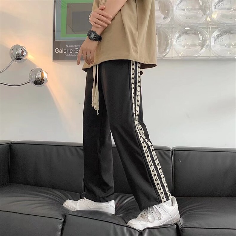 男春季潮流时尚休闲长裤双织带裤K2833P35,男装休闲裤,星座1116-2