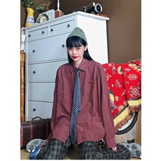 肌理感结构衬衫双层风琴效果潮牌男女情侣春季百搭时尚长袖上衣，男装衬衫，星座506A