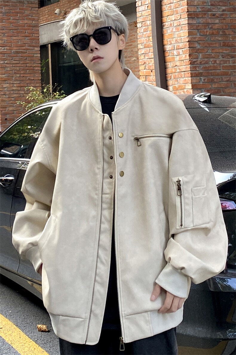 男士痞帅男装机车短款皮衣外套春秋新款pu皮夹克J2513P90控138,男装夹克,电商A157