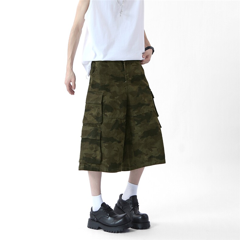 高品质夏季全棉迷彩工装短裤休闲七分裤KZ5103TP68,男装牛仔裤,电商A247