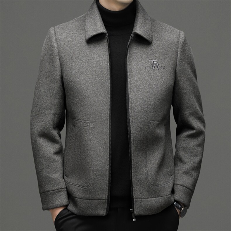 CLW2307钱塘2020-2中年男士商务休闲简约百搭冬季厚款夹克P230,男装夹克,钱塘207-2