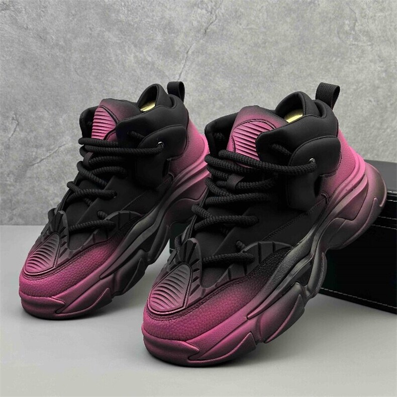 X4707-288新款厚底增高老爹鞋复古小众鞋子时尚潮流休闲潮鞋，男鞋靴子，星座1407-3