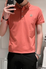3038-P40衫男士短袖夏季新款痞帅高级感男装体恤社会小伙港风宽松，男装Polo衫，电商D310B