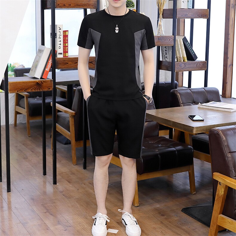 2021夏季新款原创短袖套装男T恤学生运动潮男T710-P50,男装休闲套装,星座1206（原A206）
