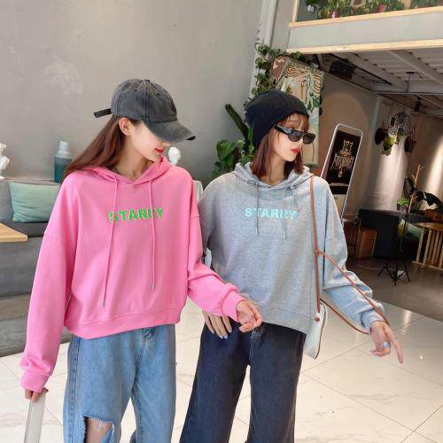 秋款休闲戴帽卫衣，女装卫衣/绒衫，泽妤