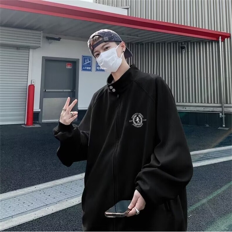 秋冬季新款韩版宽松男士卫衣外套立领休闲运动上衣男装W176/P70,女装短外套,星座506