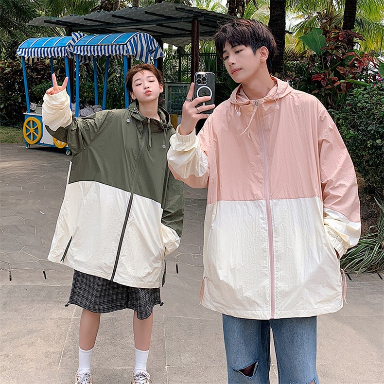 F705P55防晒指数50+薄款宽松大码港风情侣防晒衣夹，男装防晒衣，星座1204-3