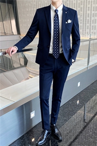 韩东大门西装男套装韩版新郎结婚英伦职业装修身休闲小西服纯色图片