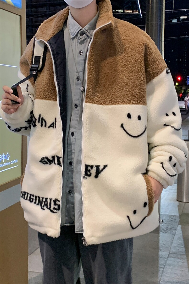 新款冬款加绒加厚棉衣羊羔绒潮流外套青少年ins男装MY106P95,男装棉衣,电商A086