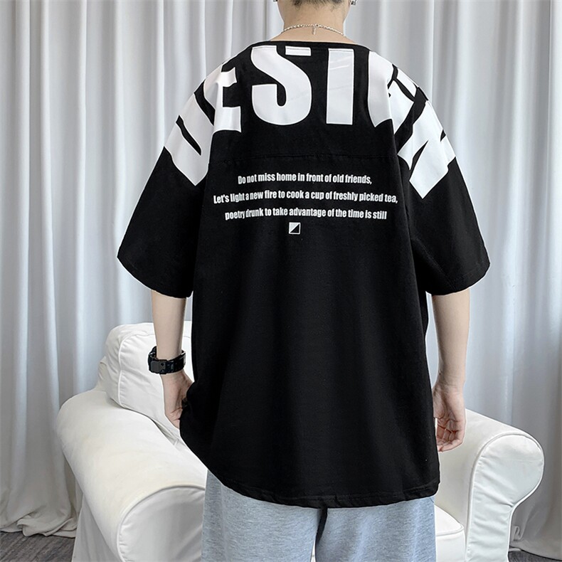 货足8XL-M美式纯短袖T恤男2023夏季新款ins潮半袖体恤加肥加大,男装T恤,钱塘717(原712)
