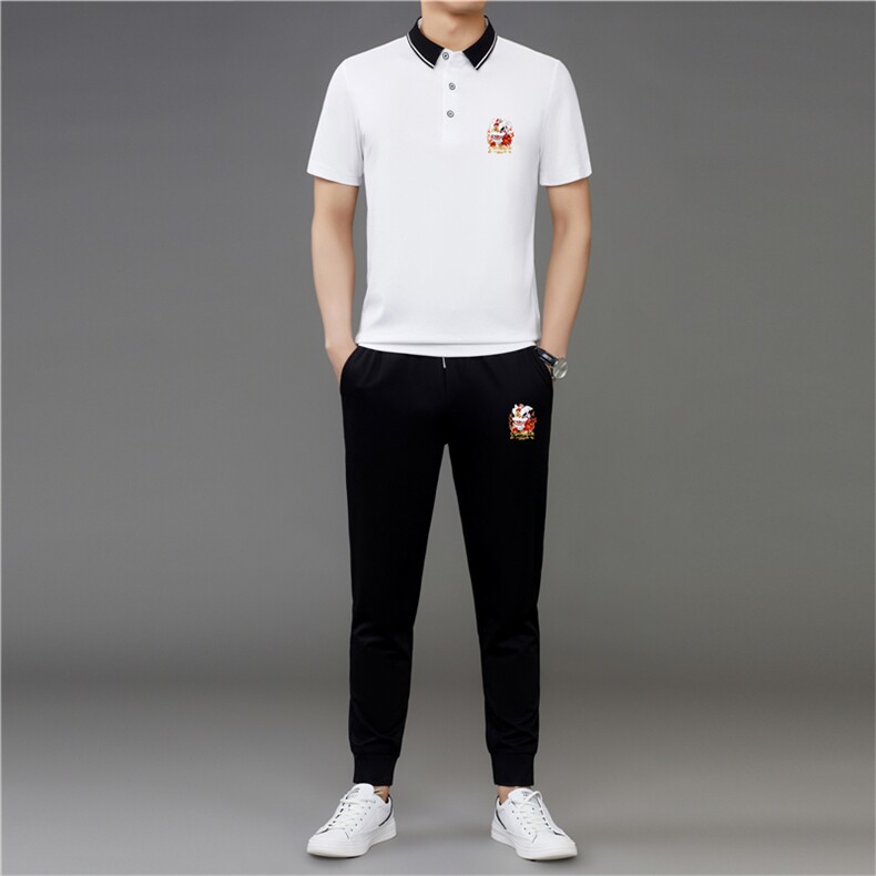 短袖男t恤宽松夏季套装休闲运动半袖衣服男装潮流中袖T恤卫衣,男装休闲套装,电商B212（原钱塘6029）