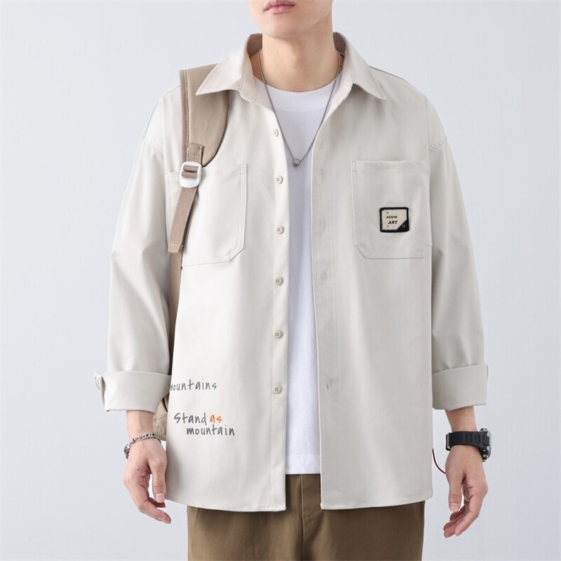 25年春季印花衬衫长袖得物抖音衬衫C323-1-CS2502-P50,男装衬衫,电商C323-1