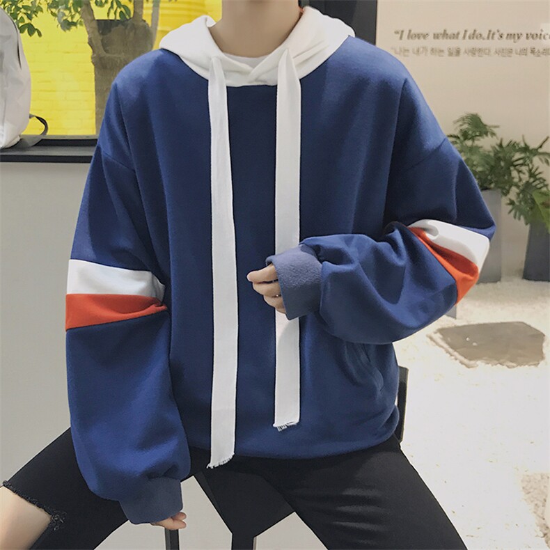 A003-HW001-P45男士宽松拼接袖卫衣港仔风1,男装卫衣,电商A003
