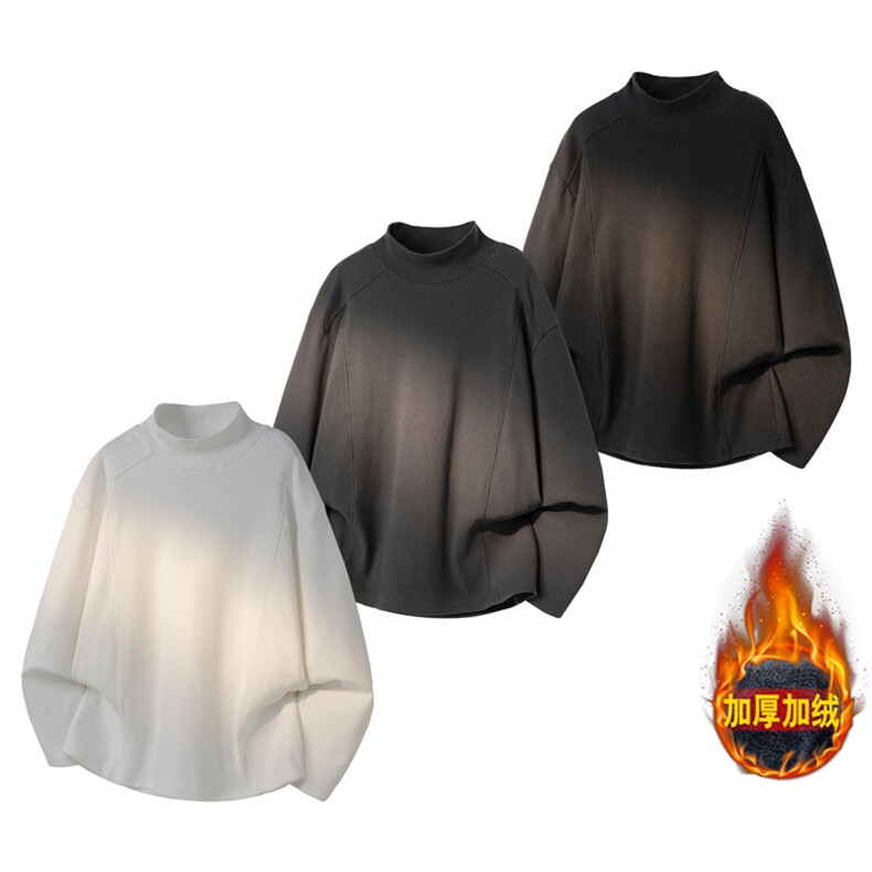 长袖男士t恤冬季半高领保暖衣服青少年打底衫男WY0215-P45,男装T恤,星座308B-2