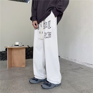 美式oversized宽松休闲长裤高街ins潮牌直筒卫裤男新款 K4614-P35图片