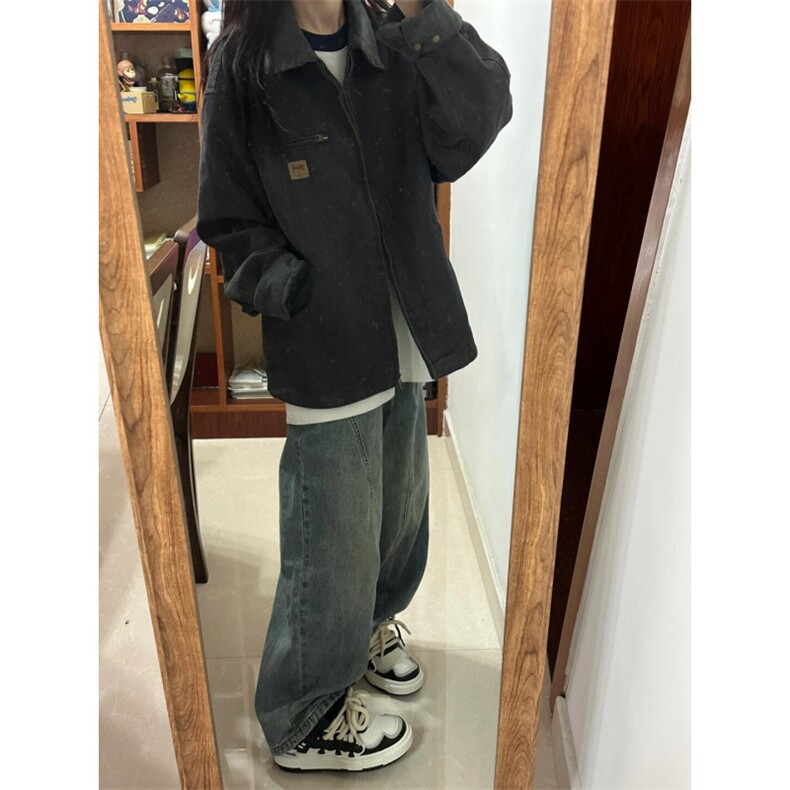 【有货】底特律夹克男款春秋美式水洗做旧短款工装外套Y188LL-P75,男装夹克,星座1007（原301D）