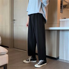 小西裤男直筒宽松裤子日系垂感休闲潮中性九分西装裤夏XK399-P35