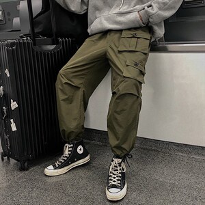 机能工装裤港风日系宽松抽绳束脚休闲裤XZ1213-KK10-P55图片