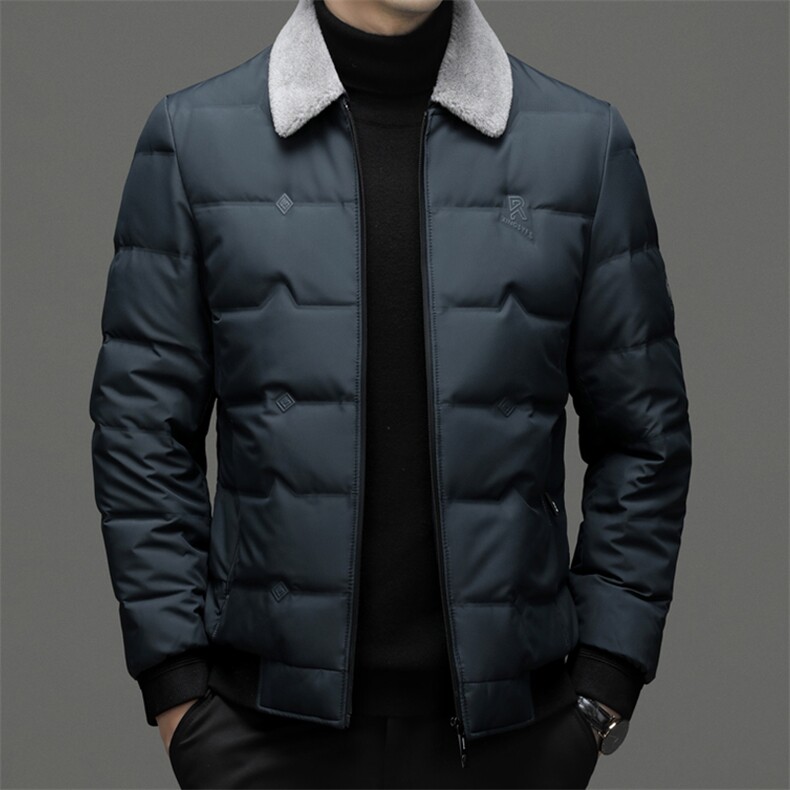 CSYR98213钱塘2020-2冬季厚款商务休闲翻领中年男士羽绒服P225图片