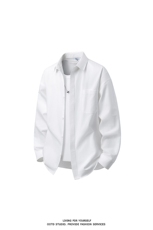 得物白底衬衫棉纯棉衬衫成衣水洗匠心工艺内里全埋夹，男装衬衫，星座301C-5