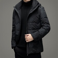 中年男士羽绒服这款连帽商务休闲冬装防寒保暖外套ZELD9822-P350图片