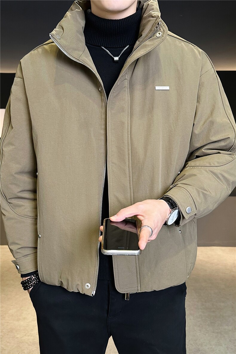 标50绒轻薄羽绒服男冬季2025新款立领潮牌外套A313-55802-P185,男装羽绒服,电商A313