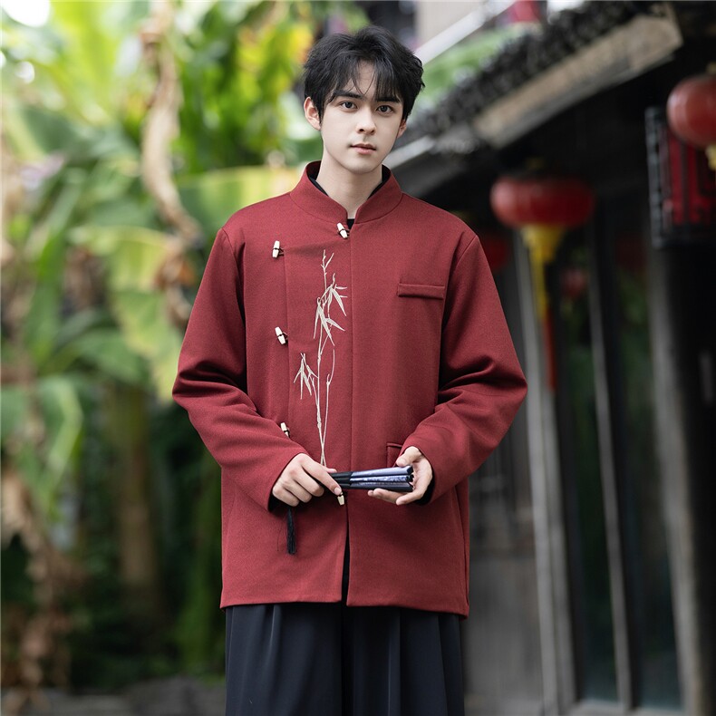 新中式男女风金竹刺绣西装痞帅订婚礼服中式宽松立领唐装JK206，男装西服，星座305A（原312A-1）