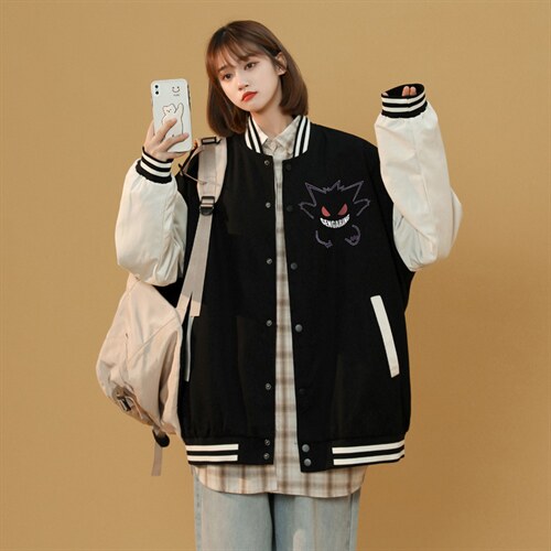 中性风 春秋季情侣棒球服男女休闲夹克女时尚外套男BQF291-P50图片
