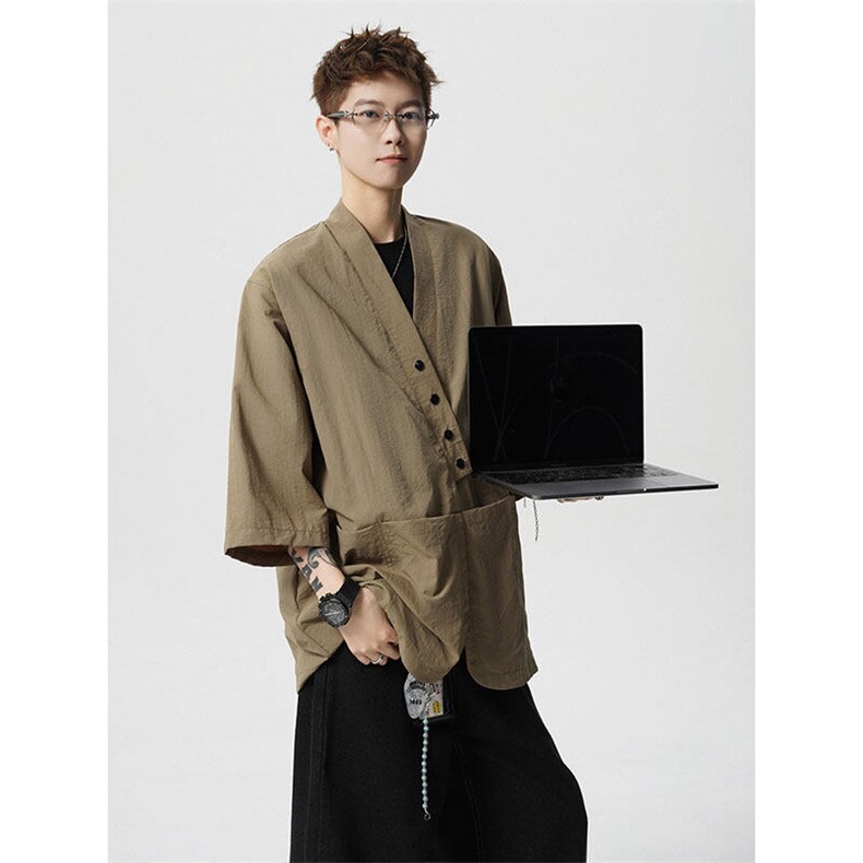 仓库现货CS1139-p48控78新款高品质防晒开衫冰丝凉感大码衬衫，男装防晒衣，电商A059