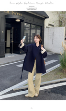 韩系高级感毛呢外套女冬季2025新款巨好看洋气百搭小个子显瘦大衣，女装毛呢外套，2C159