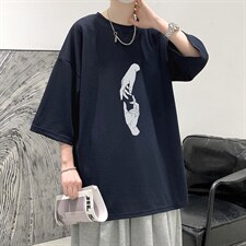Q11147-P30春夏季七分袖t恤男大码五分袖男短袖中袖大皂风，男装T恤，电商A040