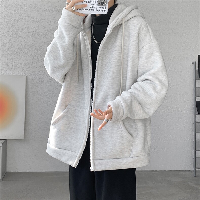 8XL-M高品质！卫衣厚外套男加绒加厚开衫羊羔毛卫衣WY13P68控88,男装卫衣,电商D206-1