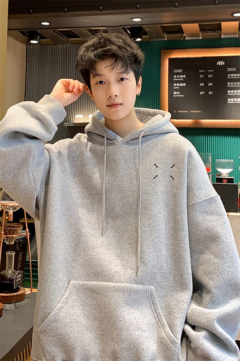 ！连帽圆领卫衣男装港风帽衫男LM144-P35,男装卫衣,电商B367