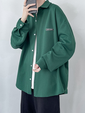 秋装新款男装百搭宽松潮流港风长袖衬衫上衣D321-1-DM302-P50，男装衬衫，电商D321-1