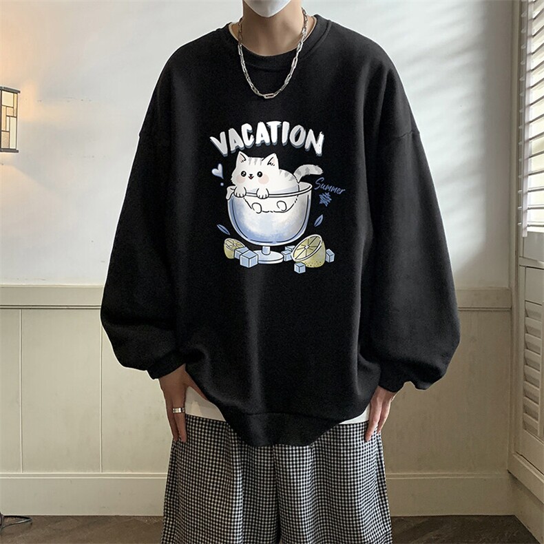 圆领卫衣男超大码胖子肥佬大号长袖t恤S6408-P28,男装T恤,电商A040