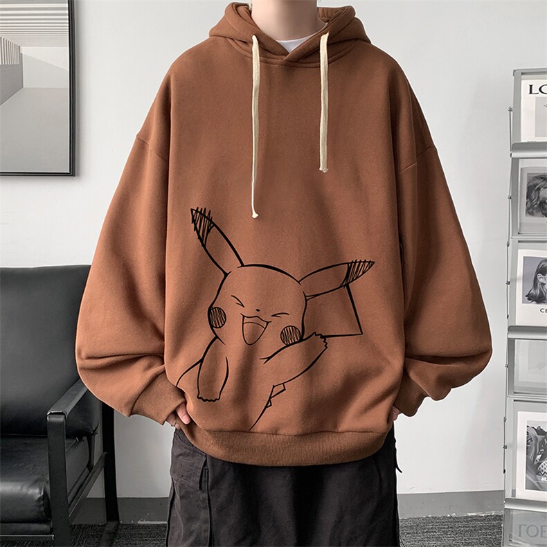 WY2193-P35加绒款-P40纯棉连帽卫衣男大码运动帽衫宽松薄外套男,男装卫衣,电商A040