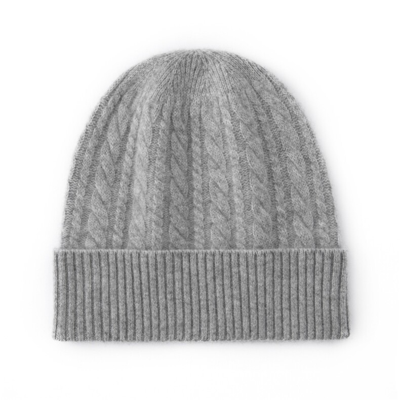 2025年春季新款百搭女士圆顶短檐双股加厚保暖帽,饰品帽子,窄众羊绒